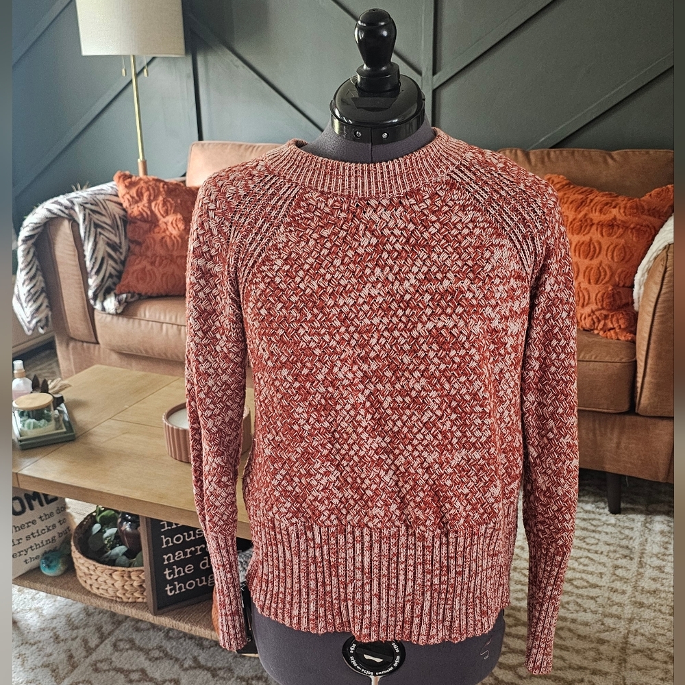 Womens Marbled RED/ORANGE Sweater Universal Thread Size Small